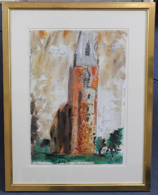 § John Piper (1903-1992) Brixworth, 23.5 x 16.75in.